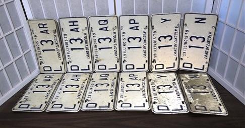 Set 40 Illinois Dealer License Plates 13, Automobile Car Truck Tags,