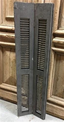 Wood Shutters Lot Victorian Window Louver Plantation Door Mission Vintage A87,