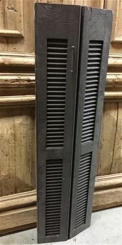 Wood Shutters Lot Victorian Window Louver Plantation Door Mission Vintage A87,