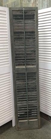 Wood Shutters Lot Victorian Window Louver Plantation Door Mission Vintage A78