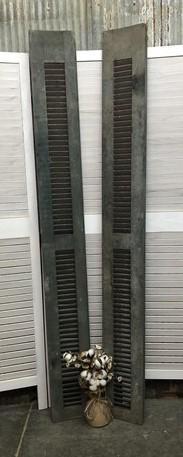 Wood Shutters Lot Victorian Window Louver Plantation Door Mission Vintage A72