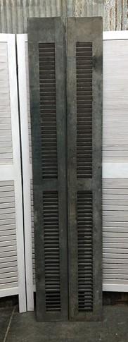 Wood Shutters Lot Victorian Window Louver Plantation Door Mission Vintage A72