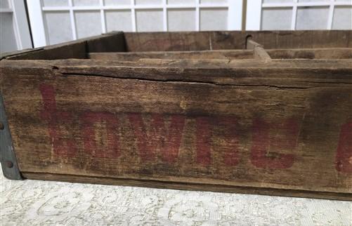 Towne Club Wooden Carrying Crate Tray, Vintage Display Box, Advertising Sign