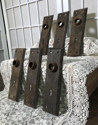 Door Knob Face Plates, Architectural Salvage, Vintage Hardware, Reclaimed G