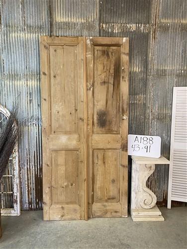 Antique French Double Doors (43x91) Raised Panel Doors, European Doors A188