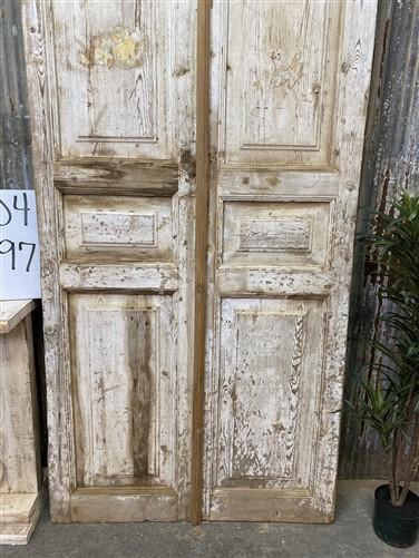 Antique French Double Doors (38.5x97) European Doors, Raised Panel Doors A204