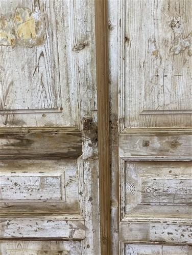 Antique French Double Doors (38.5x97) European Doors, Raised Panel Doors A204