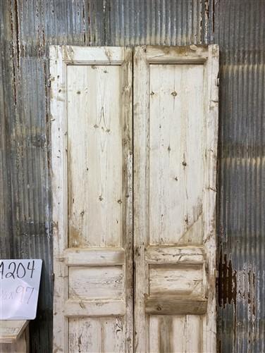 Antique French Double Doors (38.5x97) European Doors, Raised Panel Doors A204