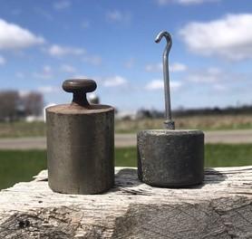 Round Solid Small Scale Weights Vintage Metal Industrial Fairbank Morse A152