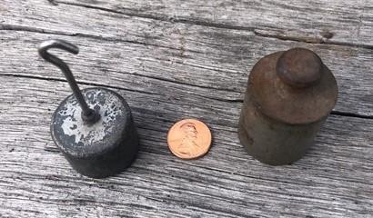 Round Solid Small Scale Weights Vintage Metal Industrial Fairbank Morse A152