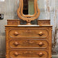Walnut Dresser, Vintage Marble Top Nightstand, Wood Bureau, Vanity Mirror, Chest