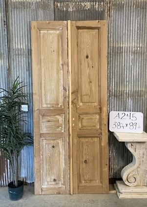 Antique French Double Doors (38x89.5) European Doors, Raised Panel Doors A245