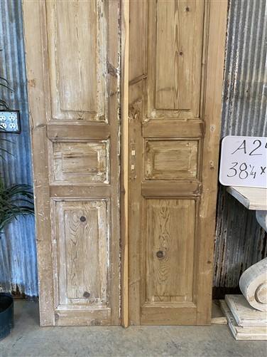 Antique French Double Doors (38x89.5) European Doors, Raised Panel Doors A245