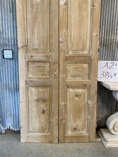 Antique French Double Doors (38x89.5) European Doors, Raised Panel Doors A245