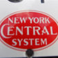 Pay Toilet 5 Cent Sign, Metal Porcelain Advertising Sign, New York Central Sign