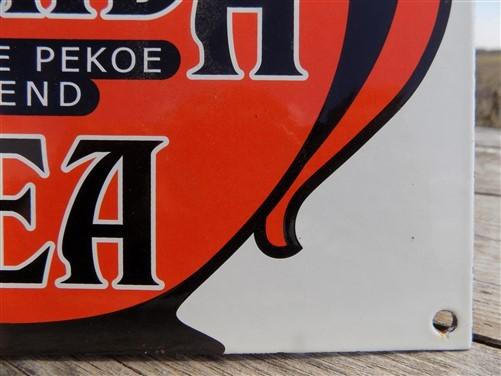 Salada Tea Sign, Orange Pekoe Metal Porcelain Sign, Advertising Sign, Tea Sign