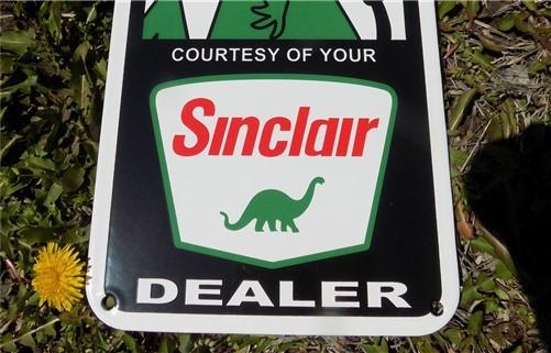 Sinclair S&H Green Stamps Sign, Porcelain Sign, Advertising Sign, Gas Sign