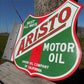 Aristo Motor Oil Flange Sign, Metal Porcelain Advertising Sign, Union Oil Sign