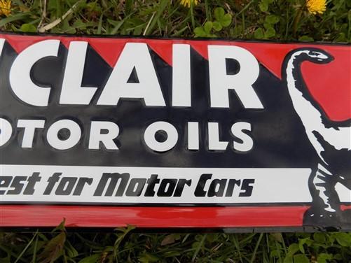 Sinclair Motor Oils Best for Motor Cares Sign, Tin Advertising, Gasoline & Oil