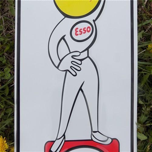 Esso Oil Drop Girl Motor Oil Sign, Tin Advertising Sign, Gasoline & Oil Sign