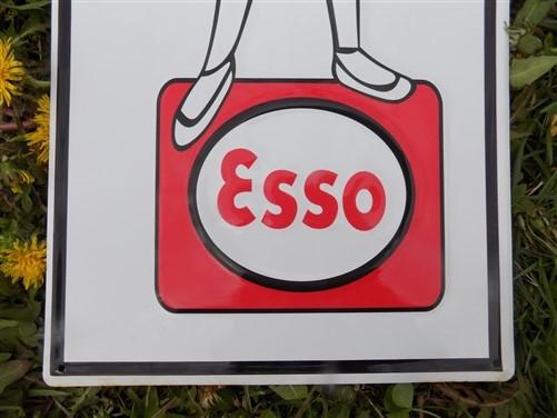 Esso Oil Drop Girl Motor Oil Sign, Tin Advertising Sign, Gasoline & Oil Sign