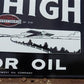 Ace High Motor Oil Sign, Tin Advertising Sign, Gas Station, Gasoline & Oil Sign