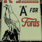 Keynoil A for Fords Motor Oil Sign, Tin Advertising Sign, Gasoline & Oil Sign