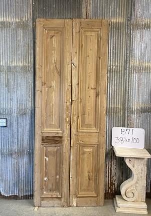 Antique French Double Doors (38.5x100) European Thick Molding Doors B71