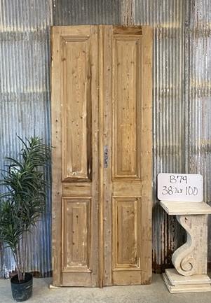 Antique French Double Doors (38.5x100) European Thick Molding Doors B79