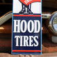 Hood Tires Sign, Tin Advertising, Gas Service Station Sign, Authorized Dealer A