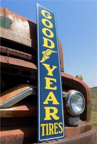 Good Year Tires Porcelain Metal Sign, Good Year Advertising, Gas Station Sign B