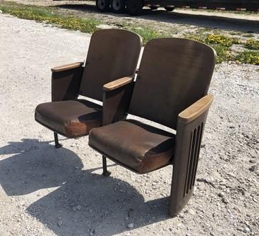 2 Padded Folding Theater Seats, Auditorium Theatre Seat, Entryway Bench B29