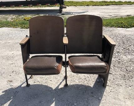 2 Padded Folding Theater Seats, Auditorium Theatre Seat, Entryway Bench B29