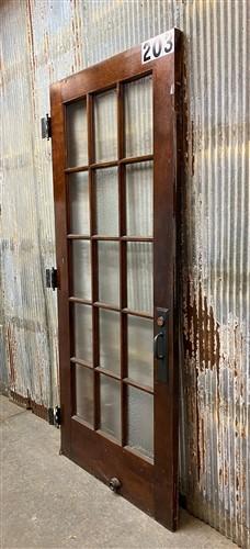 15 Pane Glass Door (37.75x89), Vintage American Door, Architectural Salvage, A5