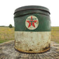 Texaco Grease Tin Can, 5 Lb Texaco Grease, Texas Co Advertising Sign, Gas & Oil,