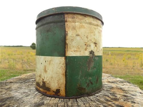 Texaco Grease Tin Can, 5 Lb Texaco Grease, Texas Co Advertising Sign, Gas & Oil,