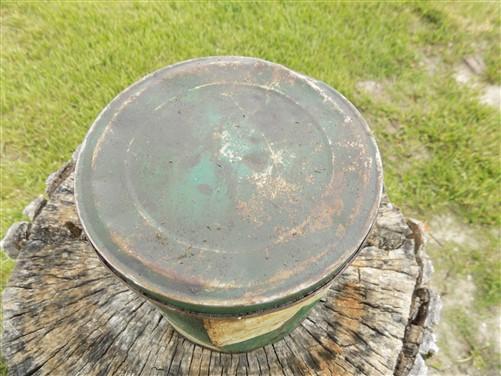 Texaco Grease Tin Can, 5 Lb Texaco Grease, Texas Co Advertising Sign, Gas & Oil,