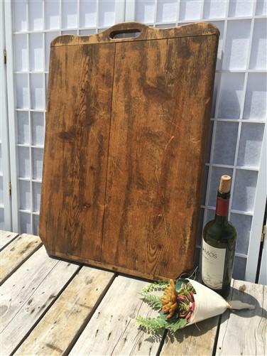 XL Vintage Turkish Bread Board, Wood Bread Board, Charcuterie Cheese Board A86