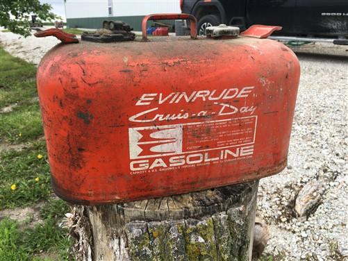 6 Gallon Evinrude Gasoline Gas Fuel Tank, Vintage Outboard Boat Motor Tank A1,