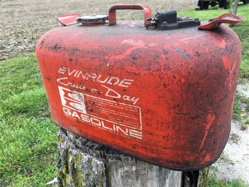 6 Gallon Evinrude Gasoline Gas Fuel Tank, Vintage Outboard Boat Motor Tank A1,