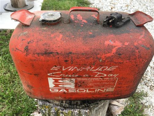 6 Gallon Evinrude Gasoline Gas Fuel Tank, Vintage Outboard Boat Motor Tank A1,