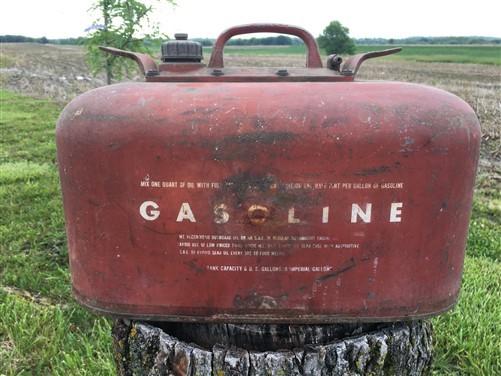 3 gallon sold metal fuel gas tank can sears