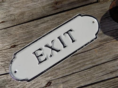 Pair Enter Exit Signs, Metal Office Business Door Signs, Exit Sign, Enter Sign