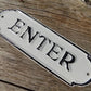 Pair Enter Exit Signs, Metal Office Business Door Signs, Exit Sign, Enter Sign