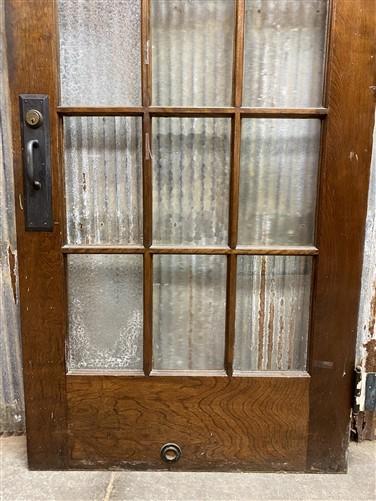 15 Pane Glass Door (37.75X90), Vintage American Door, Architectural Salvage, A27