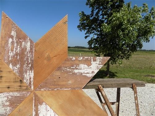 46" Amish Made Wooden Star, Reclaimed Barn Wood Star Rustic Farmhouse Decor C,
