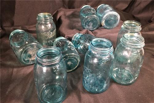 10 Quart Aqua Blue Green Fruit Canning Jars Ball Wedding Decoration Mason QT bd,