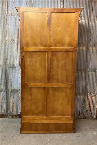 Library Bookcase, 2 Door Walnut Display Case, Kitchen Cabinet, China Cabinet, D