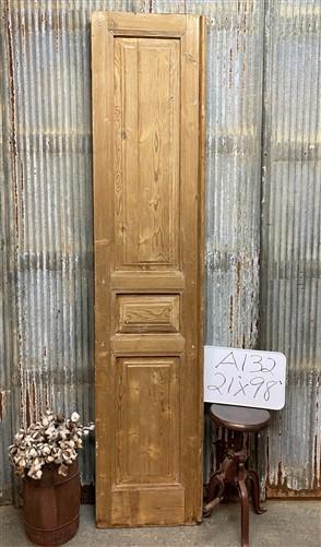 Antique French Single Door (21x98), Raised Panel Door, European Entry Door, A132