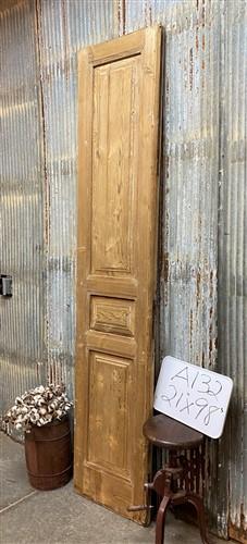 Antique French Single Door (21x98), Raised Panel Door, European Entry Door, A132